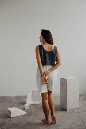 MATILDA shorts in White from AmourLinen