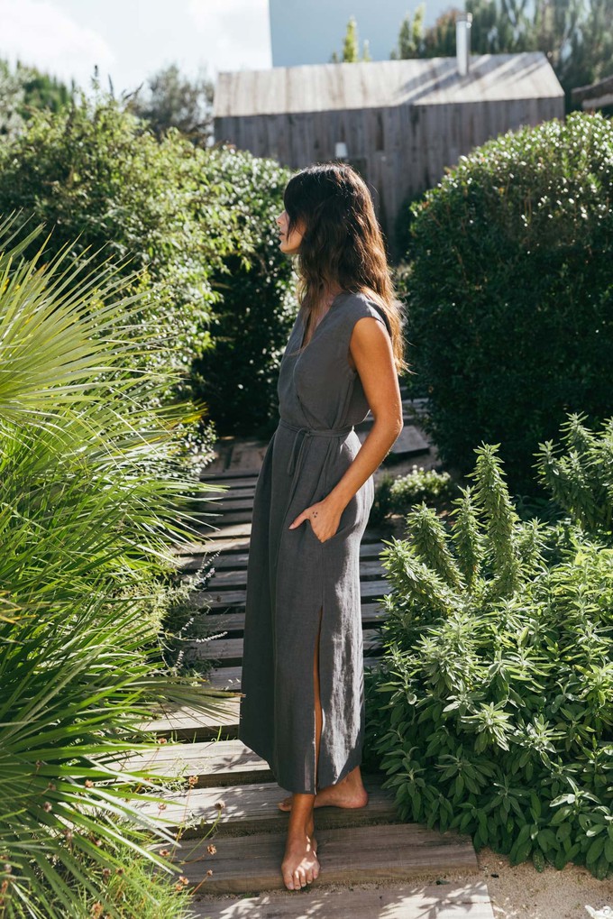 AURORA dress in Charcoal from AmourLinen