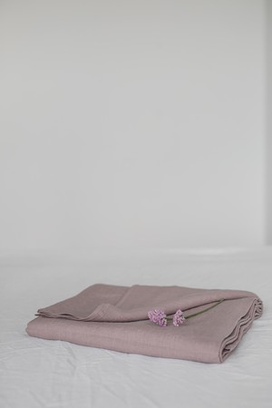 Linen flat sheet in Rosy Brown from AmourLinen