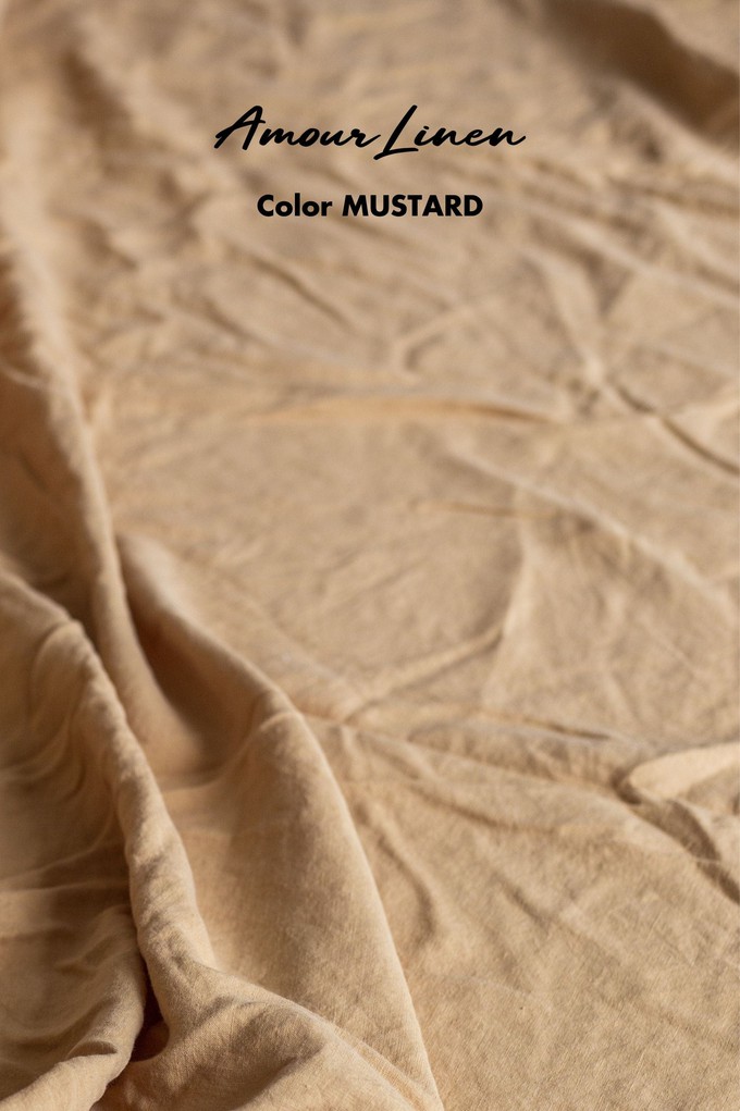 Linen top ATLAS in MUSTARD XXL | sale from AmourLinen