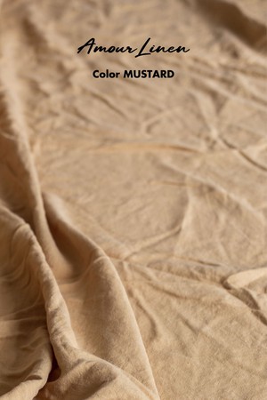 Linen top ATLAS in MUSTARD XXL | sale from AmourLinen