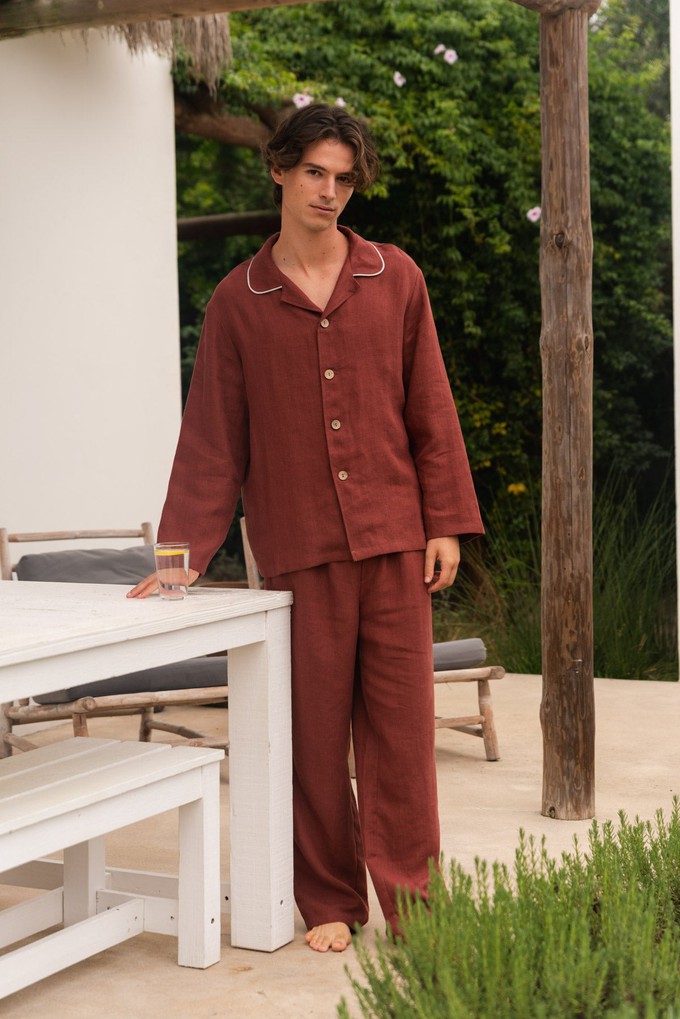 Pajama set HARRY in Terracota from AmourLinen