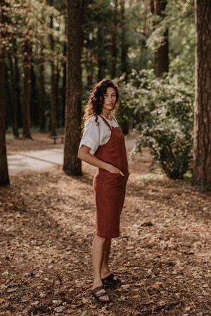 JADE dress in Terracotta from AmourLinen