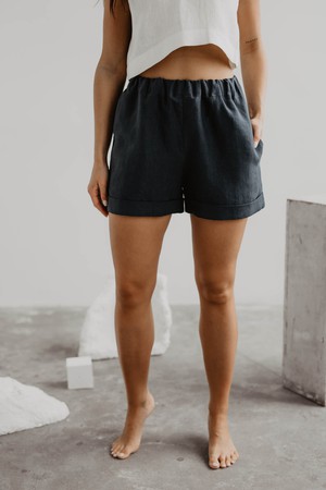 MIA shorts in Charcoal from AmourLinen