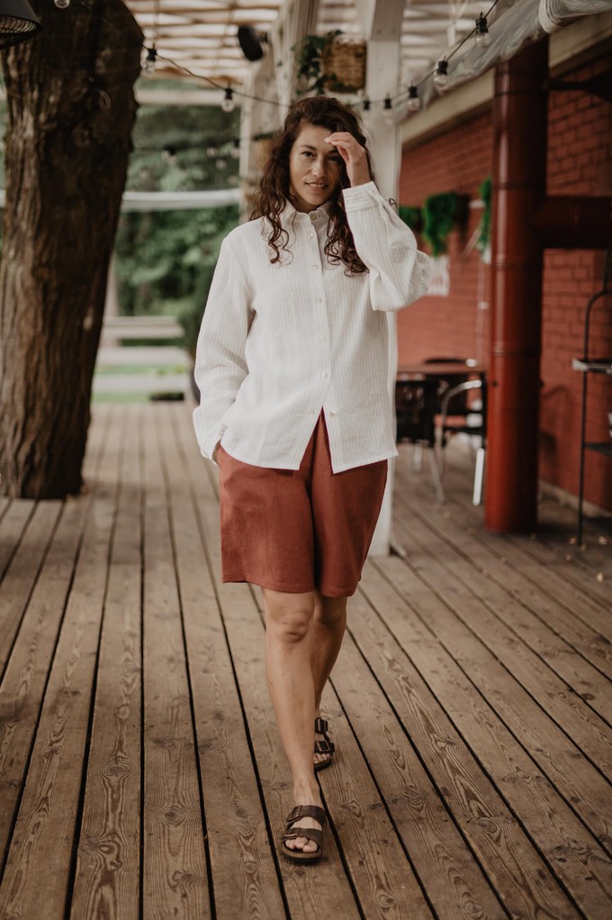 Nordkapp classic linen shirt XS/S Striped  | sale from AmourLinen