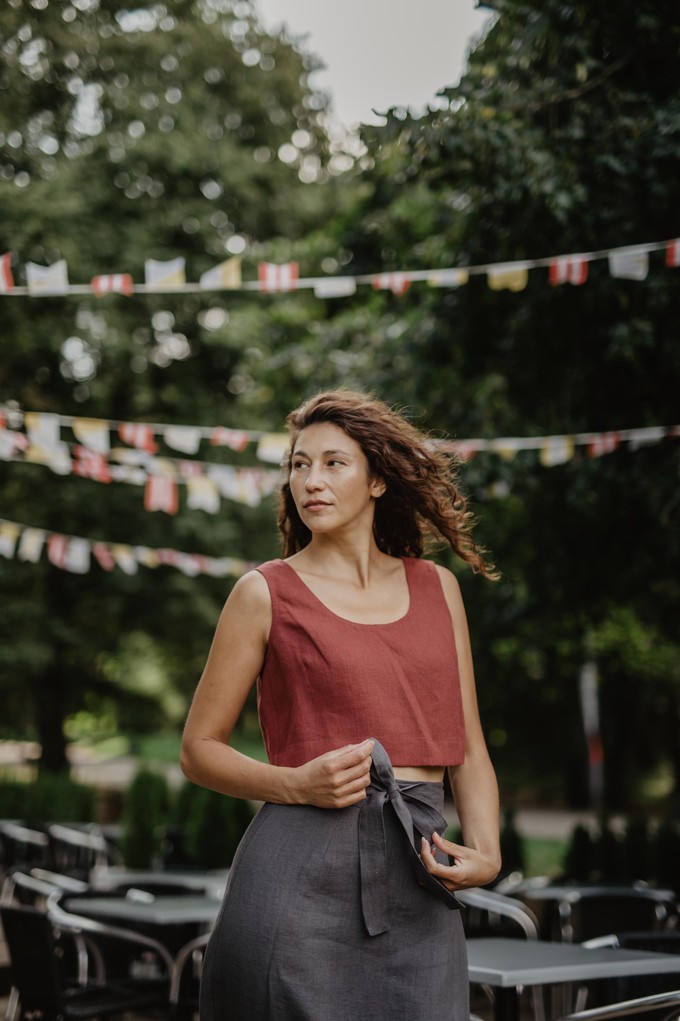 PIPPA crop top in Terracotta from AmourLinen