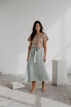 IRIS skirt in Sage Green via AmourLinen