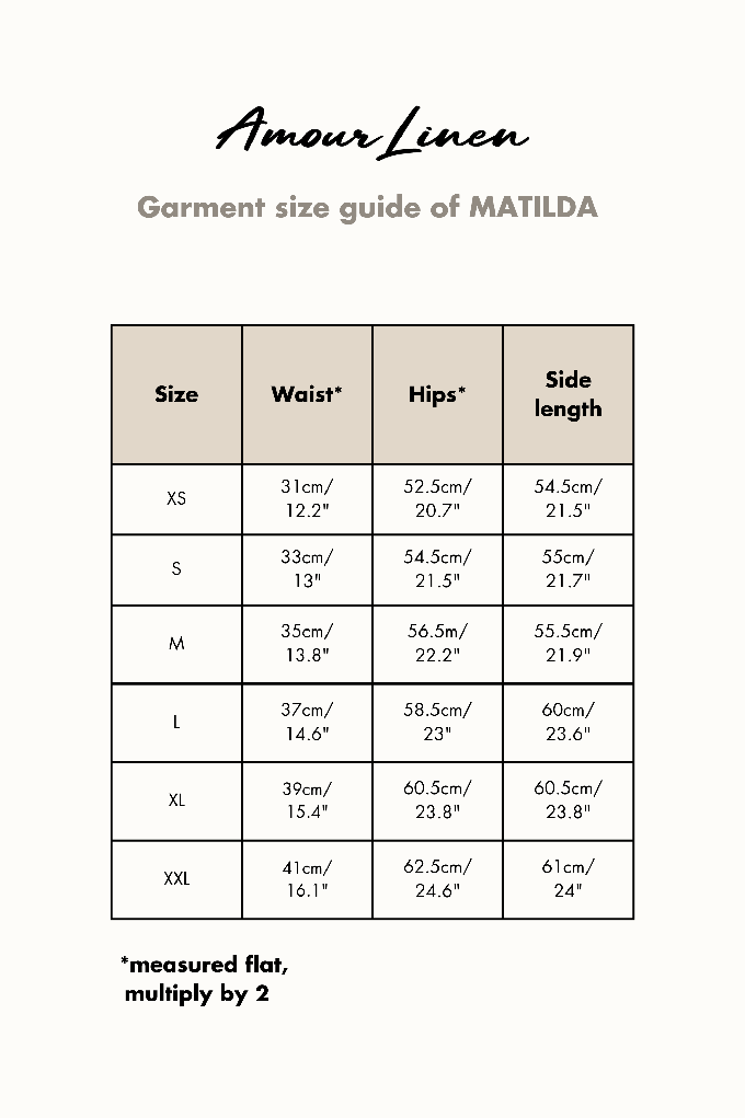 MATILDA shorts in Terracotta | sale from AmourLinen