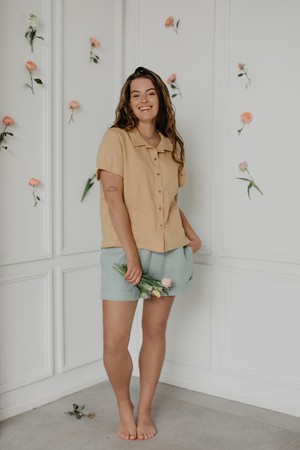 MIA shorts in Sage Green from AmourLinen