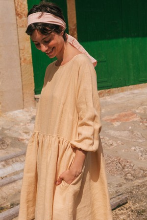 SOFIA dress in Mustard from AmourLinen