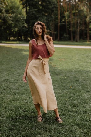 IRIS skirt in Mustard from AmourLinen