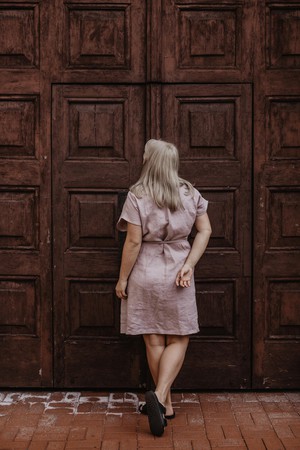 ROME dress in Dusty Rose from AmourLinen