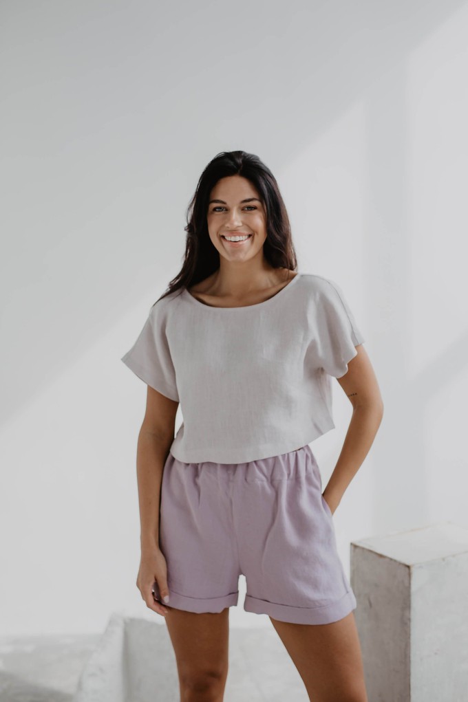 MIA shorts in Dusty Rose from AmourLinen