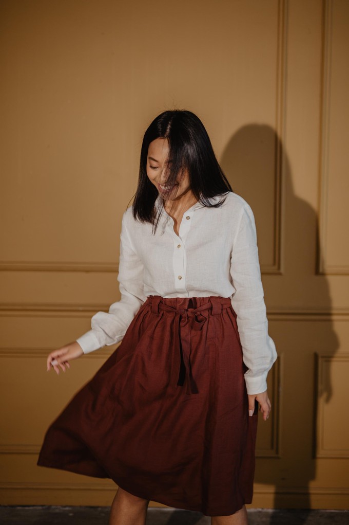 BERGEN skirt in Terracotta from AmourLinen