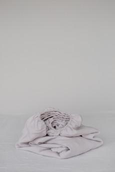Linen fitted sheet in Cream via AmourLinen