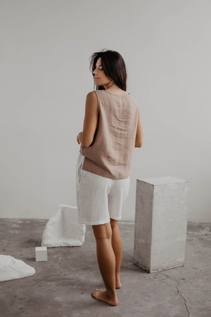 COLETTE top in Rosy Brown from AmourLinen