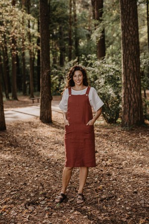 JADE dress in Terracotta from AmourLinen
