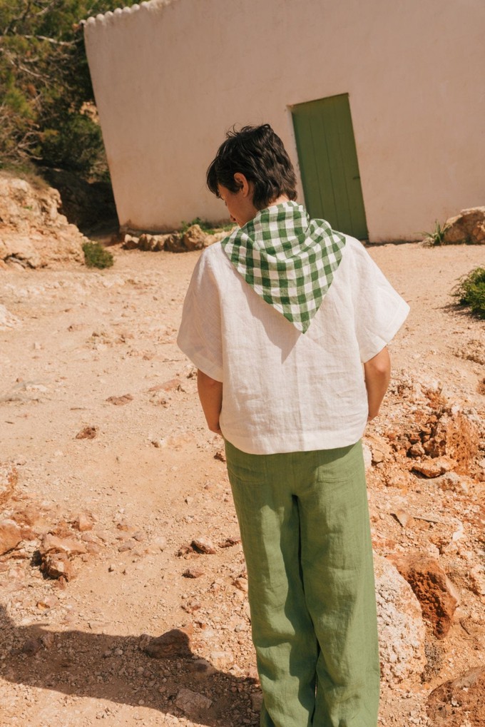 Lily oversized linen top in White from AmourLinen
