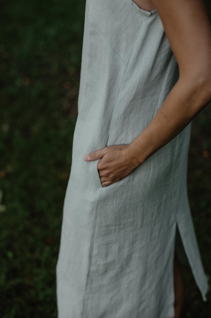 JAKARTA dress in Sage Green from AmourLinen