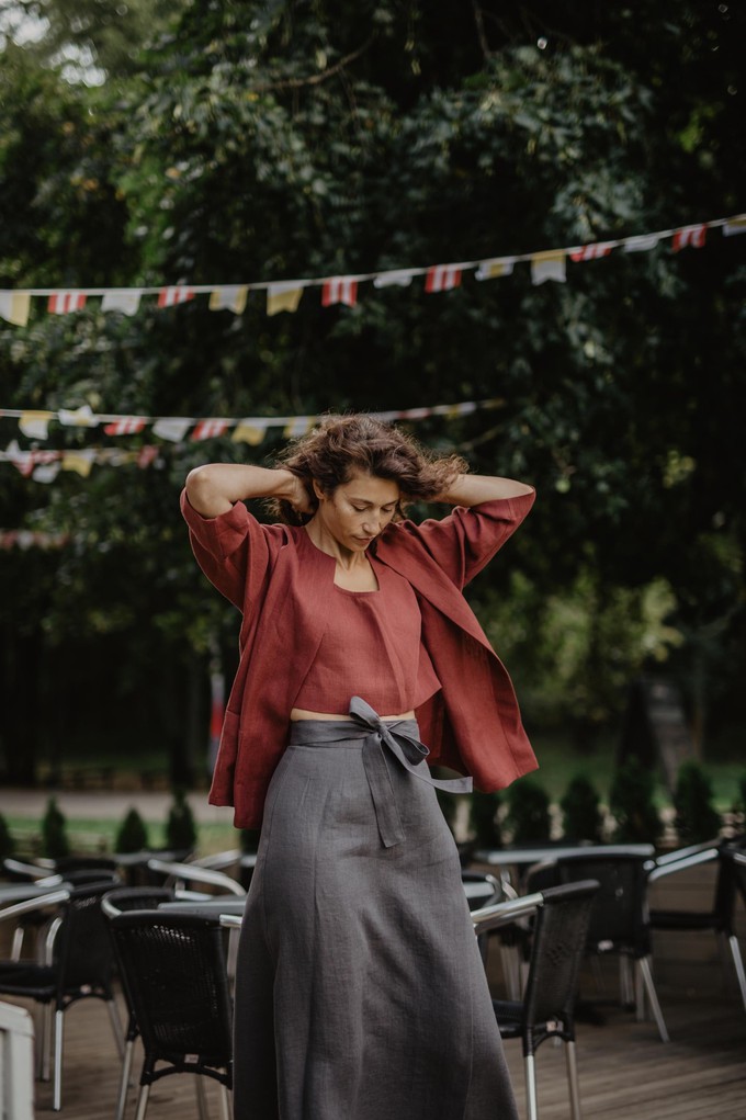 KYIV jacket in Terracotta from AmourLinen
