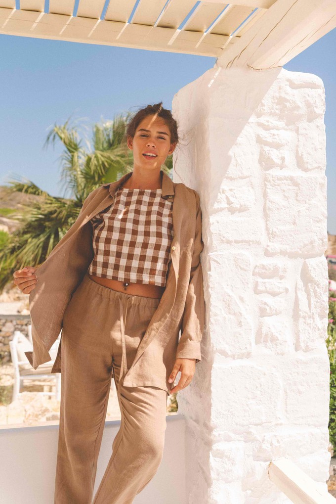 MARRAKESH shirt in Rosy Brown from AmourLinen