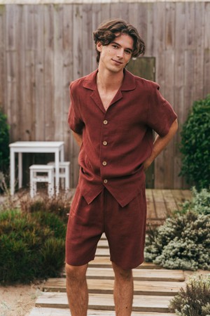Loungewear set ASPEN in Terracotta from AmourLinen