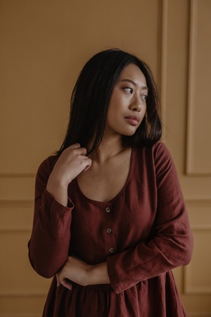LAPLAND dress in Terracotta from AmourLinen
