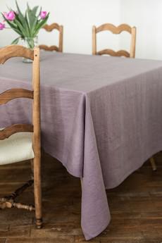 Linen tablecloth in Dusty Lavender via AmourLinen