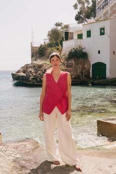 BLANCA top in Viva Magenta via AmourLinen