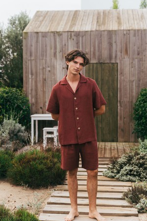 Loungewear set ASPEN in Terracotta from AmourLinen