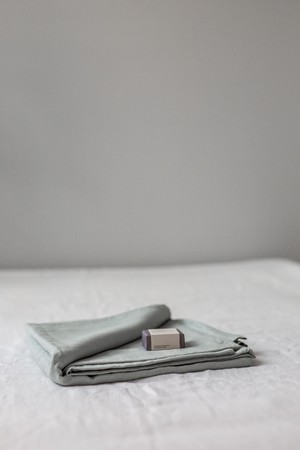 Linen flat sheet in Sage Green from AmourLinen