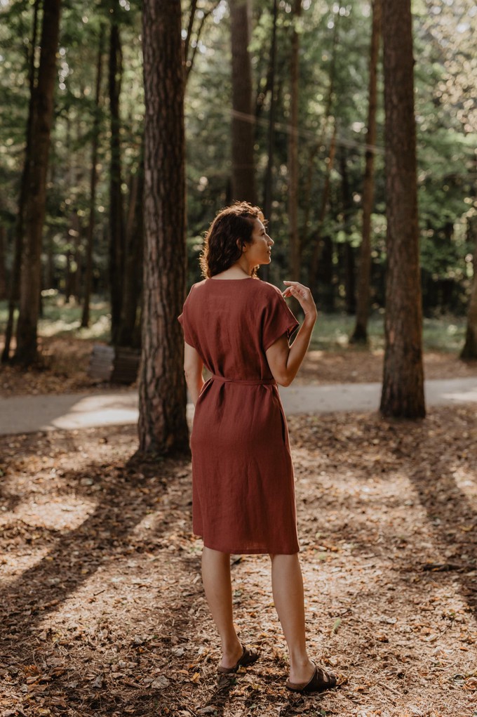 ROME dress in Terracotta from AmourLinen