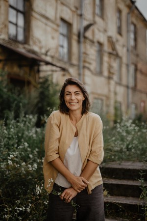 KYIV jacket in Mustard from AmourLinen