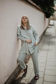 Suit set SAHARA in Sage Green via AmourLinen