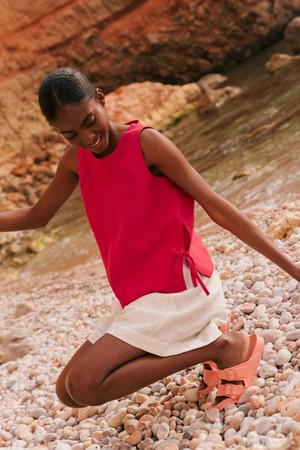 BETTY shorts in White from AmourLinen