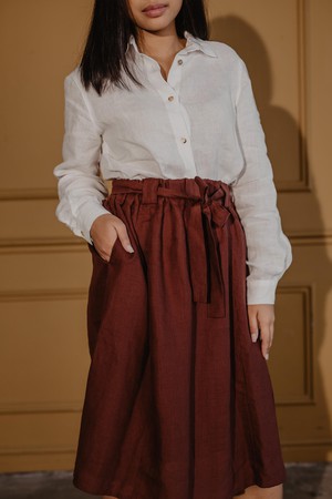 BERGEN skirt in Terracotta from AmourLinen