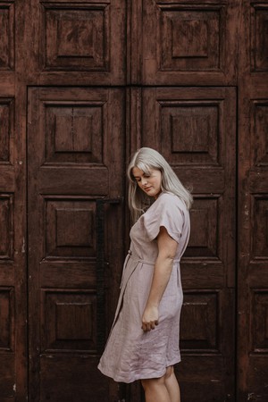 ROME dress in Dusty Rose from AmourLinen