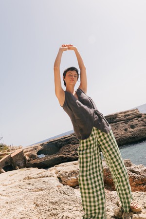 BLANCA top in Charcoal from AmourLinen