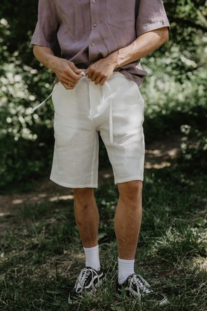 HERMES shorts in White from AmourLinen