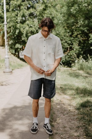 HERMES shorts in Charcoal from AmourLinen