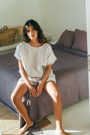 Pajama set CLOUD NINE in Cream from AmourLinen