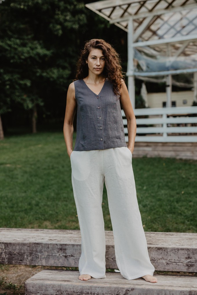 OULU pants in White from AmourLinen