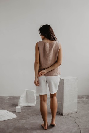 COLETTE top in Rosy Brown from AmourLinen