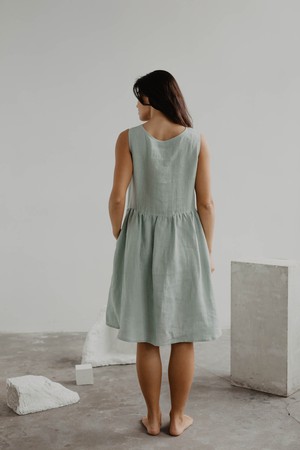 HAZEL dress in Sage Green from AmourLinen