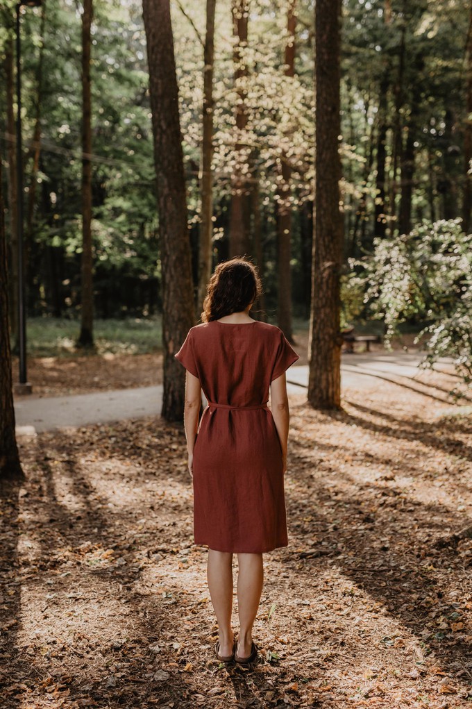 ROME dress in Terracotta from AmourLinen