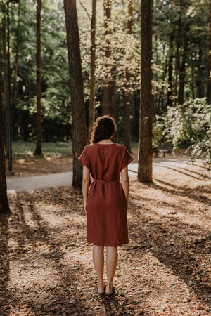 ROME dress in Terracotta from AmourLinen