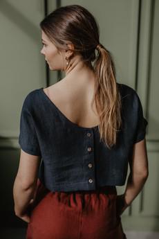 LISA top in Charcoal | sale via AmourLinen
