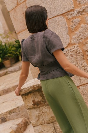 ELISA top in Charcoal from AmourLinen
