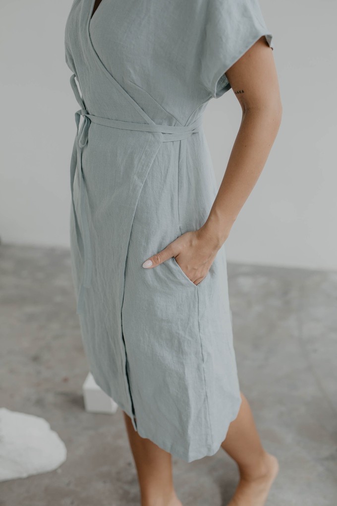 OLIVIA dress in Sage Green from AmourLinen