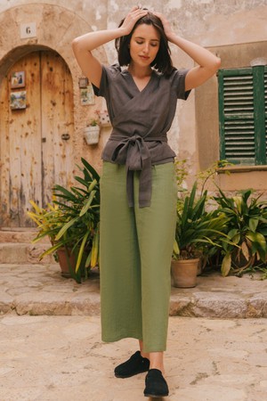 TOKYO pants in Matcha Green from AmourLinen